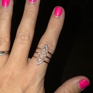 Stella and Dot adjustable pave ring